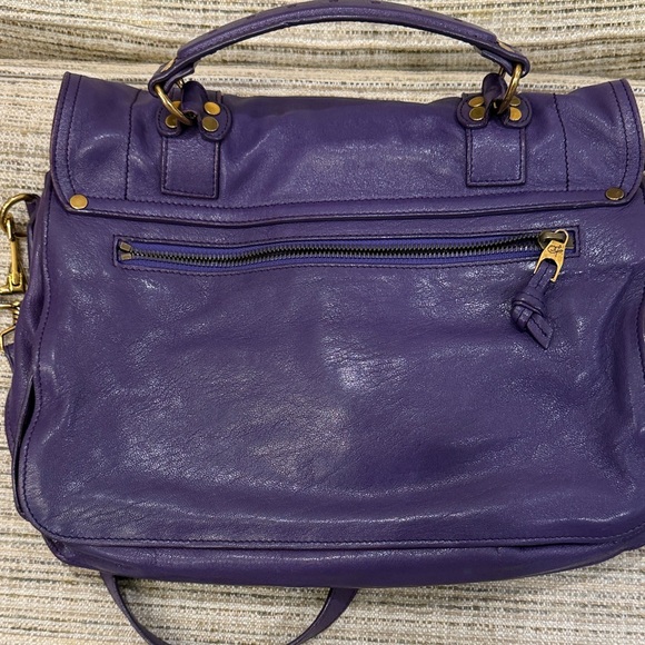Proenza Schouler PS 1 Purple Leather Women's Bag awesome color - Picture 14 of 16